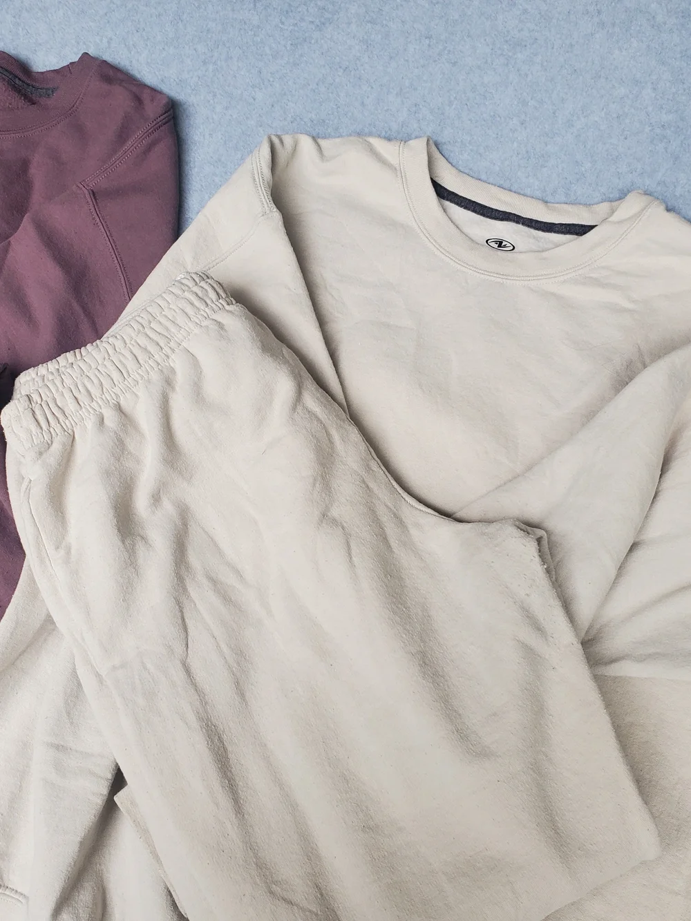 Athletic Works Crewneck Sweater in Mauve and Cream
